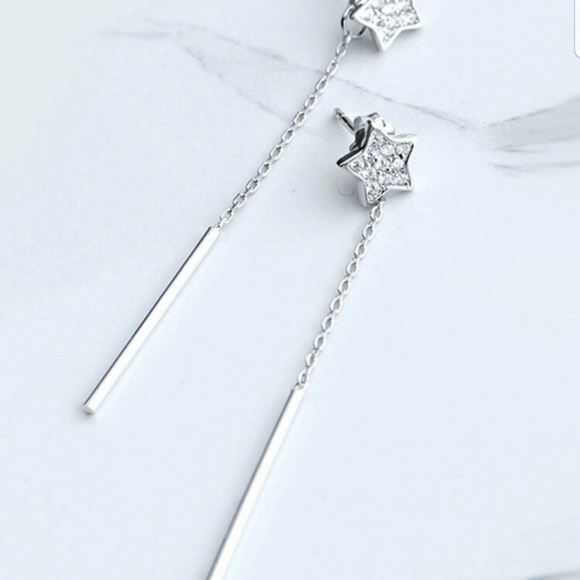 *Hadley* Star And Bar Earrings - Picture 5 of 5